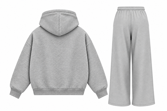 Holy Days- Boxy Dual Zipper Hoodie & Baggy fit Sweatpants Bundle
