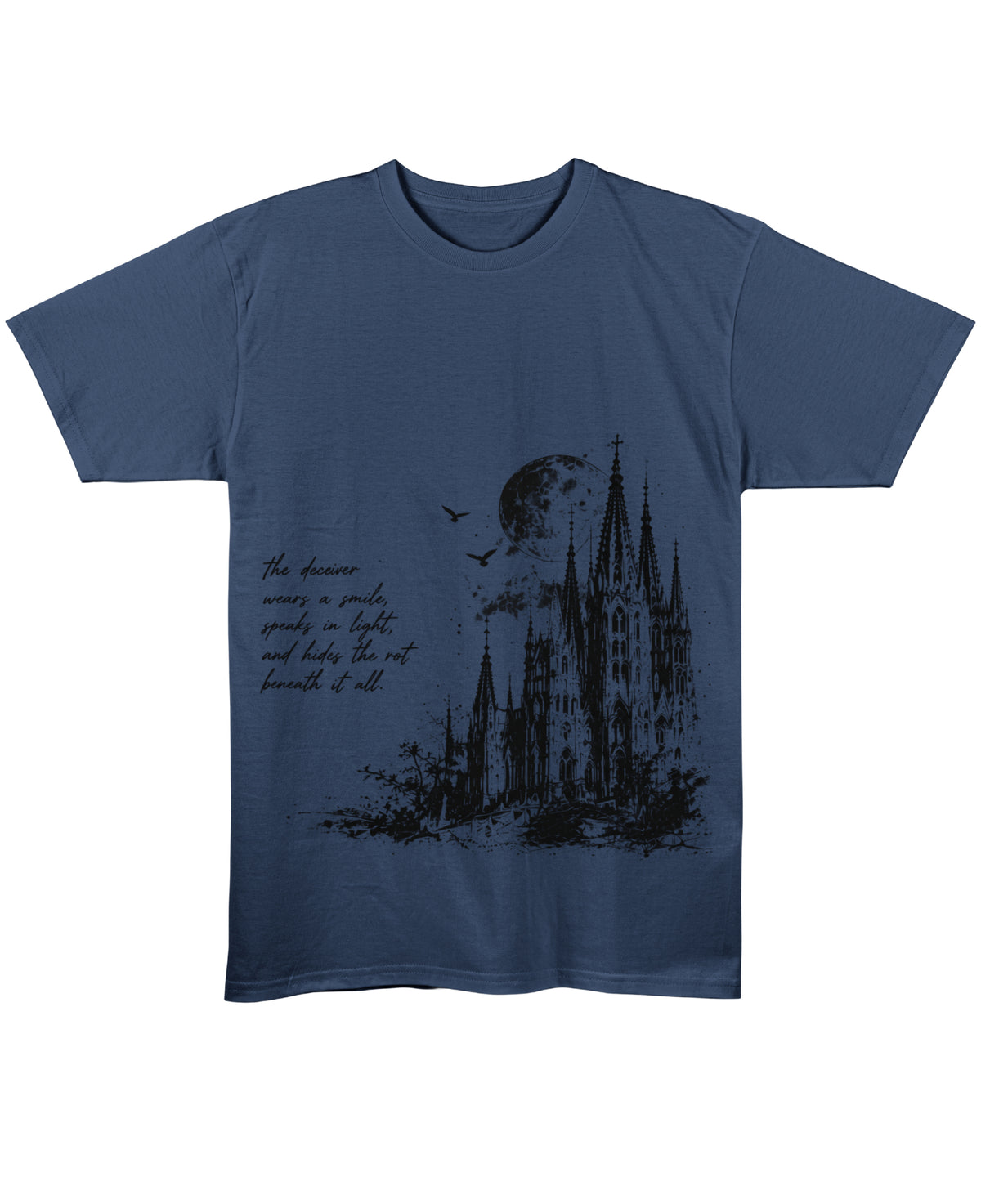 Navy Blue Regular Fit T-shirt Front Design