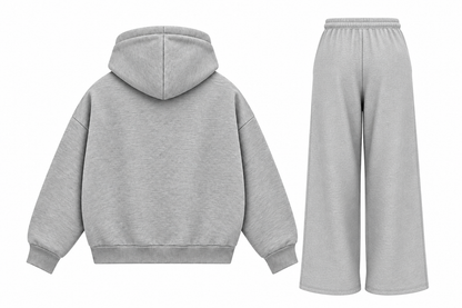 Holy Days- Boxy Dual Zipper Hoodie & Baggy fit Sweatpants Bundle