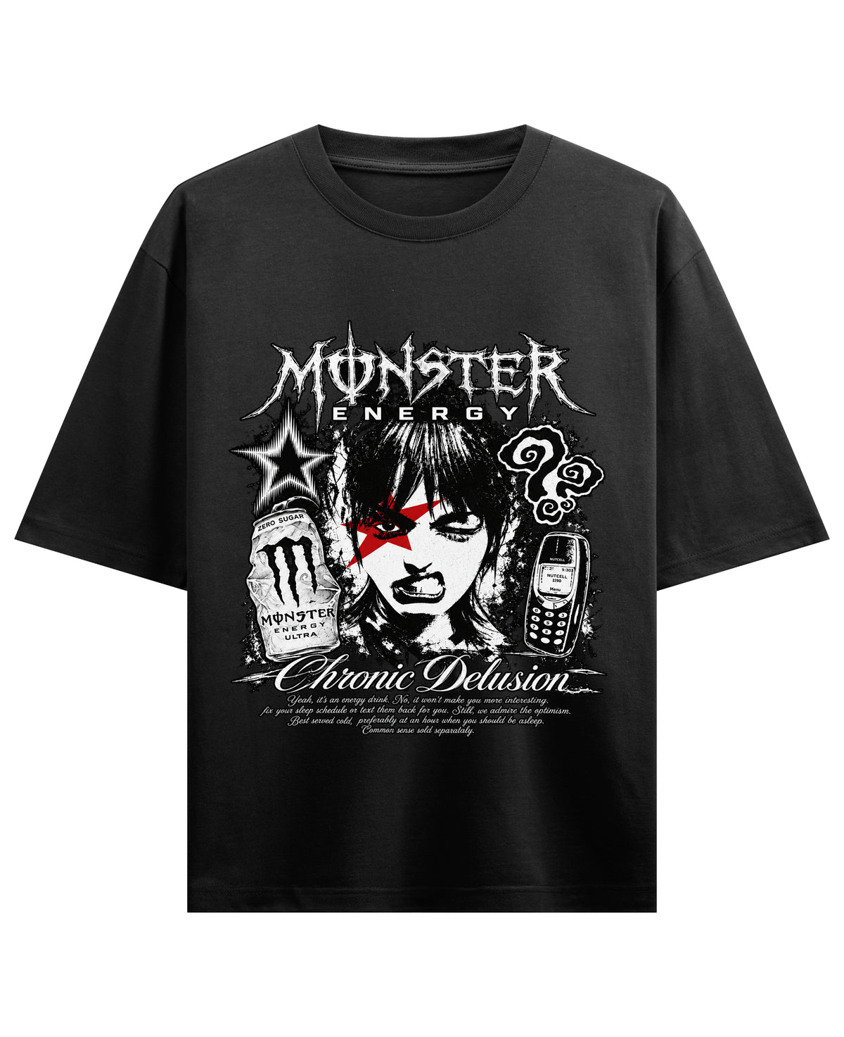 Black Oversized T-shirt Front Design