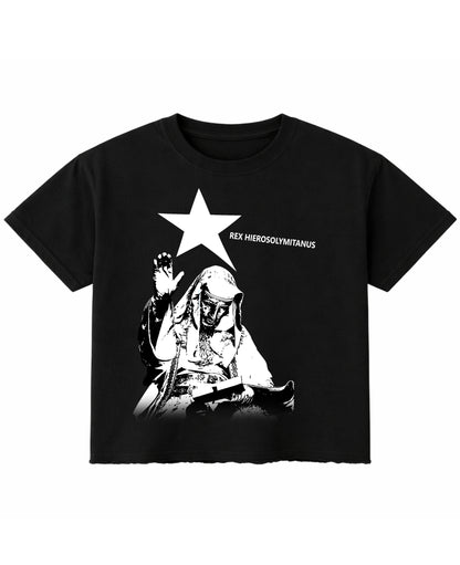 Black Boxy Fit T-shirt Front Design