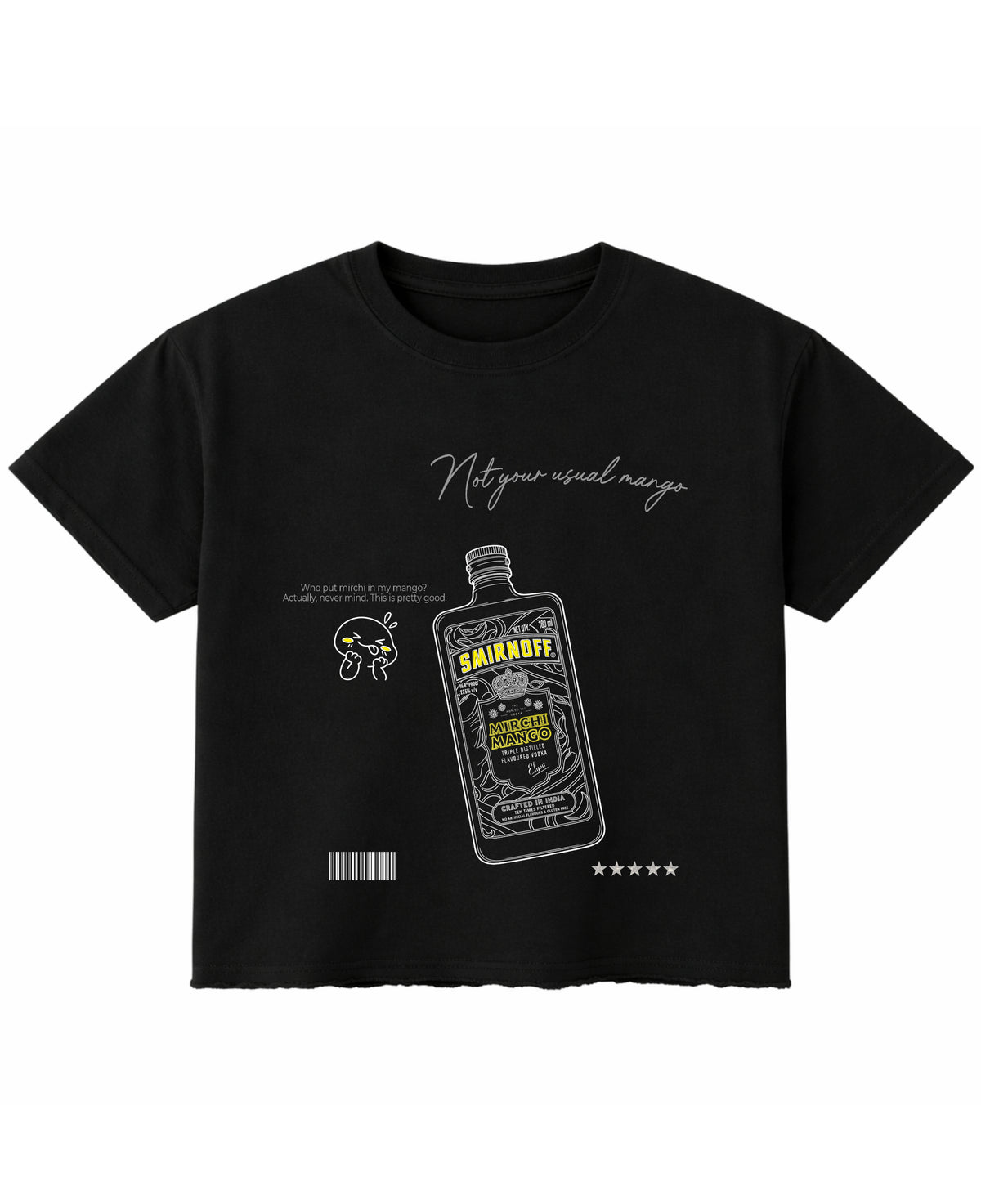 Black Boxy Fit T-shirt Front Design