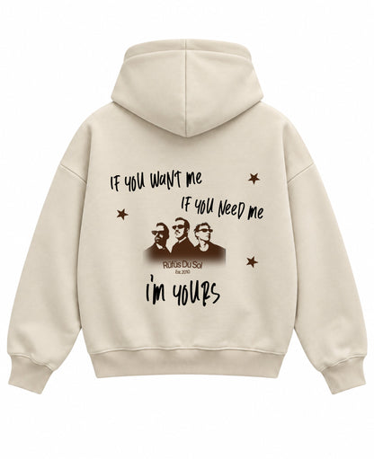 Cream Boxy Hoodie Back Design