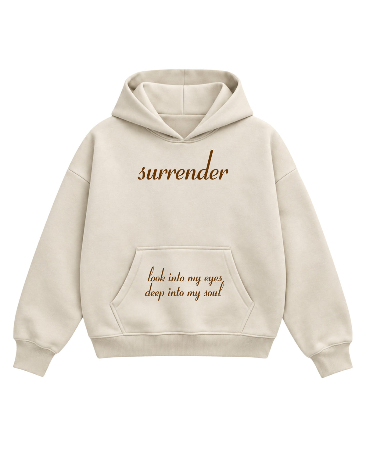 Cream Boxy Hoodie Front Design