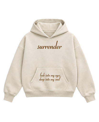 Cream Boxy Hoodie Front Design