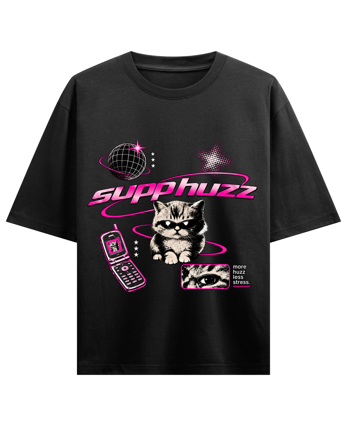 Black Oversized T-shirt Front Design