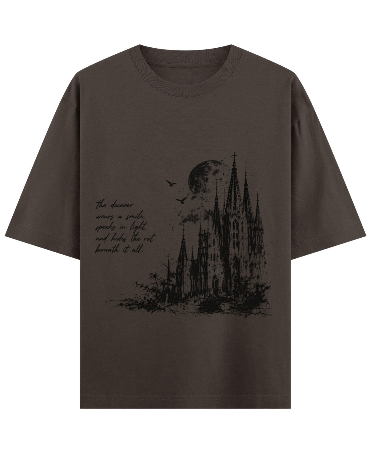 Coffee Oversized T-Shirt Front Design