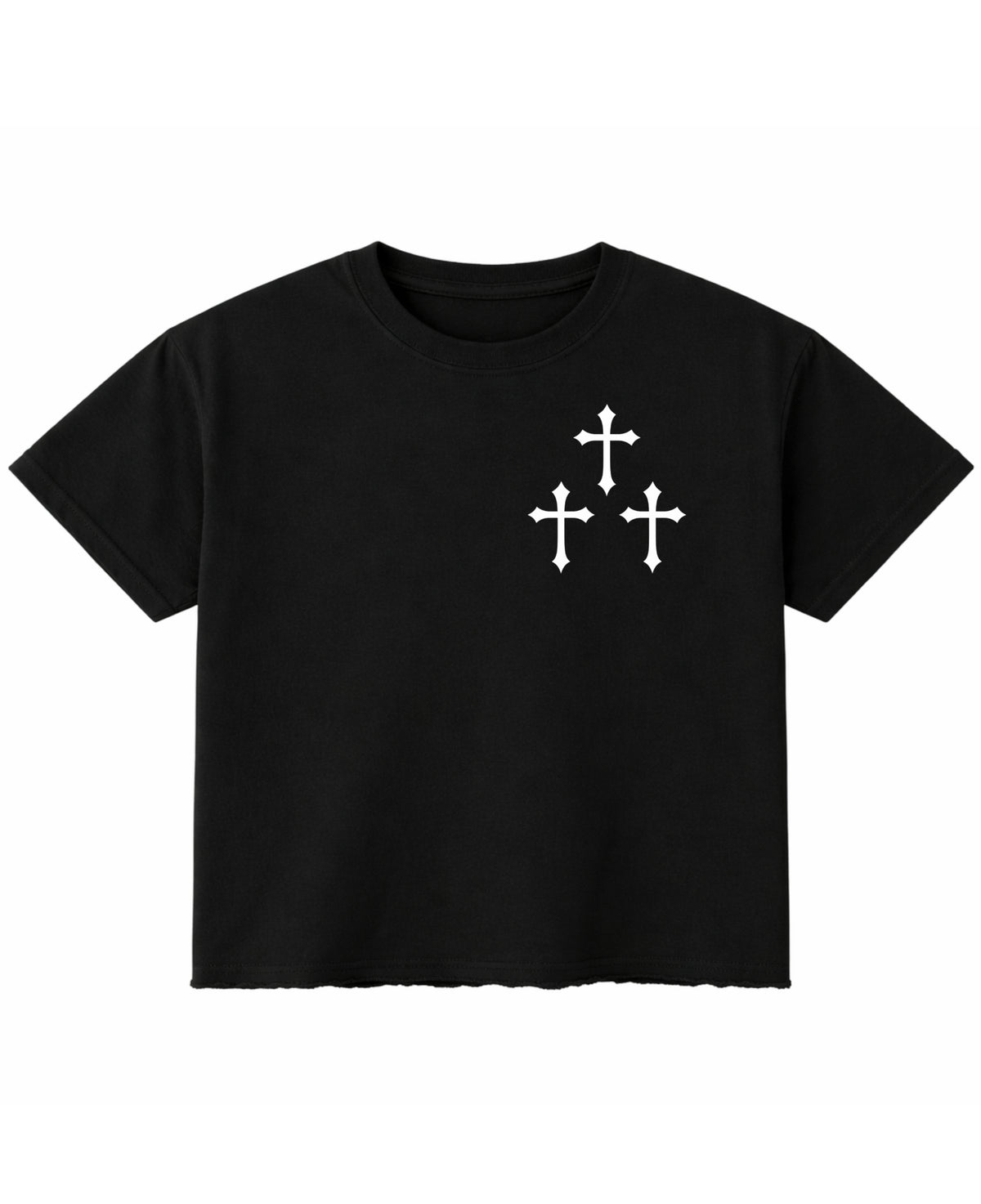 Black Boxy Fit T-shirt Front Design