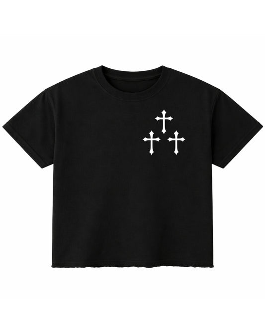Black Boxy Fit T-shirt Front Design